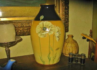 white poppy on yellow